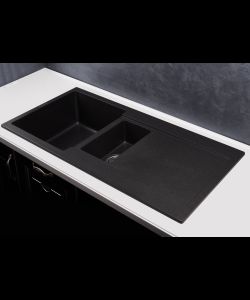 Kitchen sink MODENA 1,5B2D BLACK- photo 2