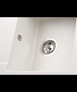 Kitchen sink MODENA 1B1D WHITE ALABASTER- photo 3