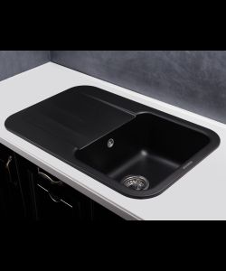 Kitchen sink LIRA 1B1D BLACK METALLIC- photo 2
