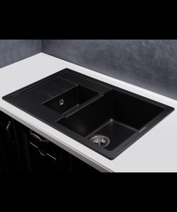 Kitchen sink MODENA 1,5B1D BLACK METALLIC- photo 2
