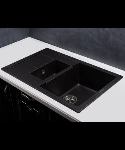 Kitchen sink MODENA 1,5B1D BLACK- photo 2