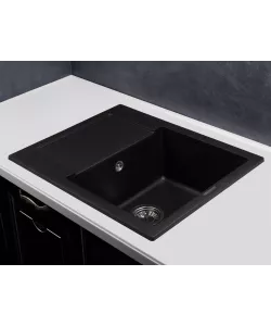 Kitchen sink MODENA 1B1D BLACK METALLIC
