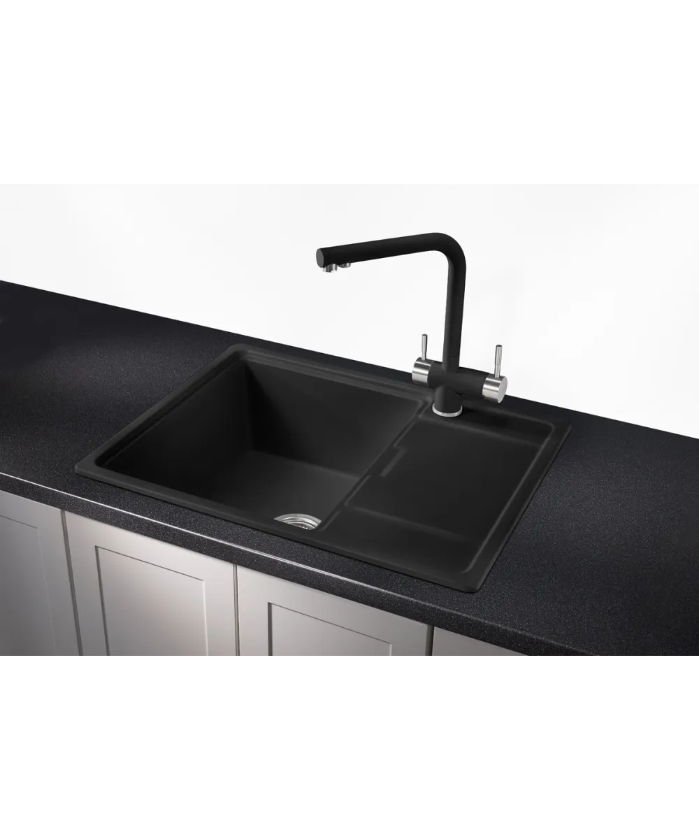 Kitchen sink ROYS 50 NL 1B1D DEEP BLACK