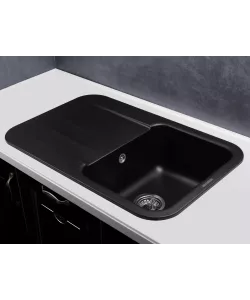 Kitchen sink LIRA 1B1D BLACK METALLIC