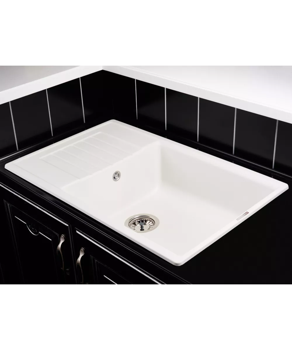 Kitchen sink MODENA 1B1D WHITE ALABASTER