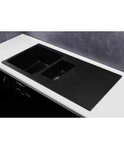 Kitchen sink MODENA 1,5B2D BLACK METALLIC