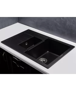 Kitchen sink MODENA 1,5B1D BLACK METALLIC