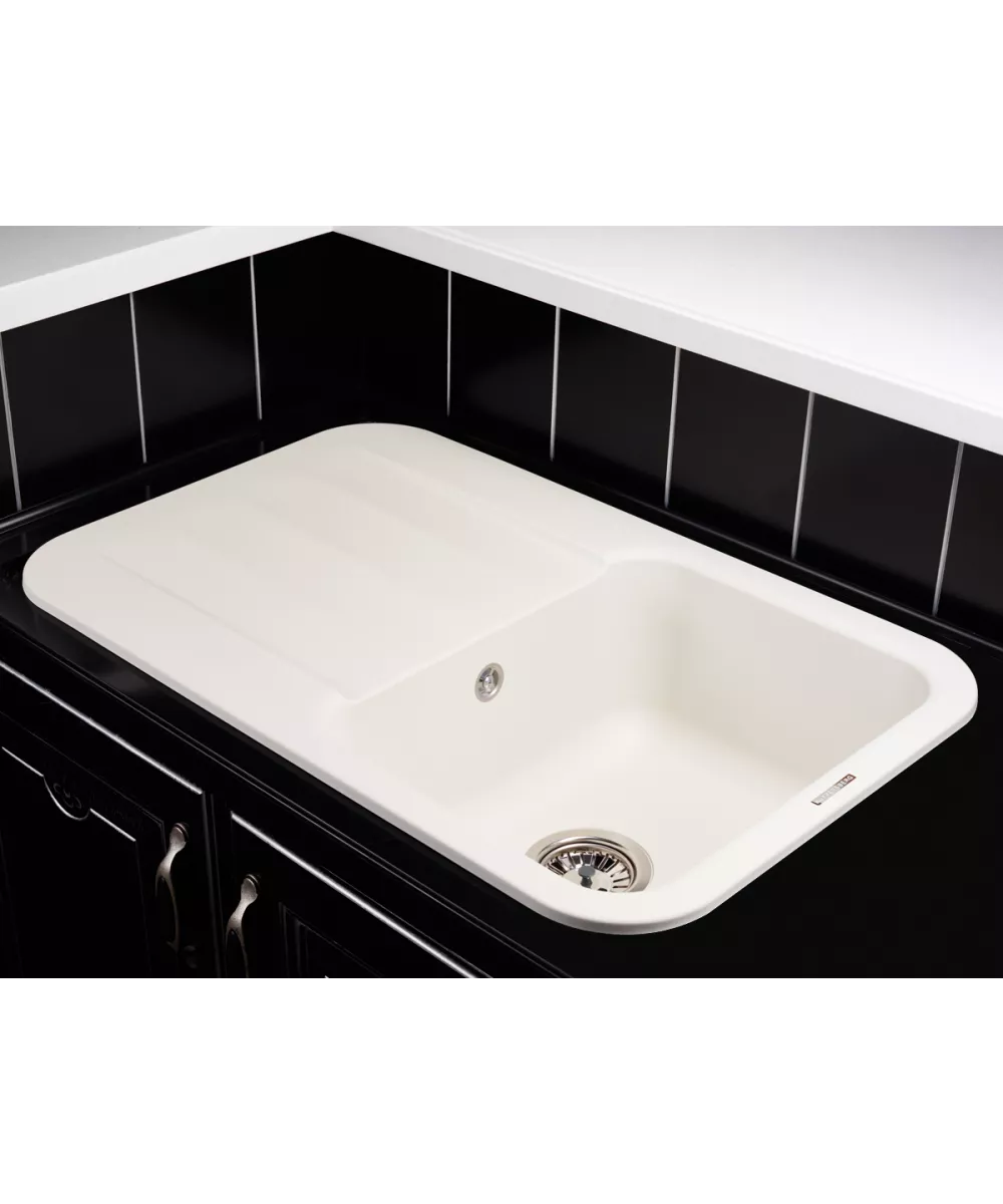 Kitchen sink LIRA 1B1D WHITE