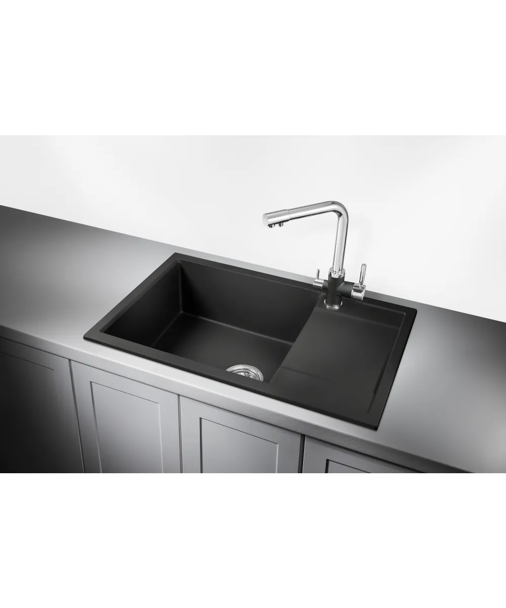 Kitchen sink ROYS 60 NL 1B1D DEEP BLACK