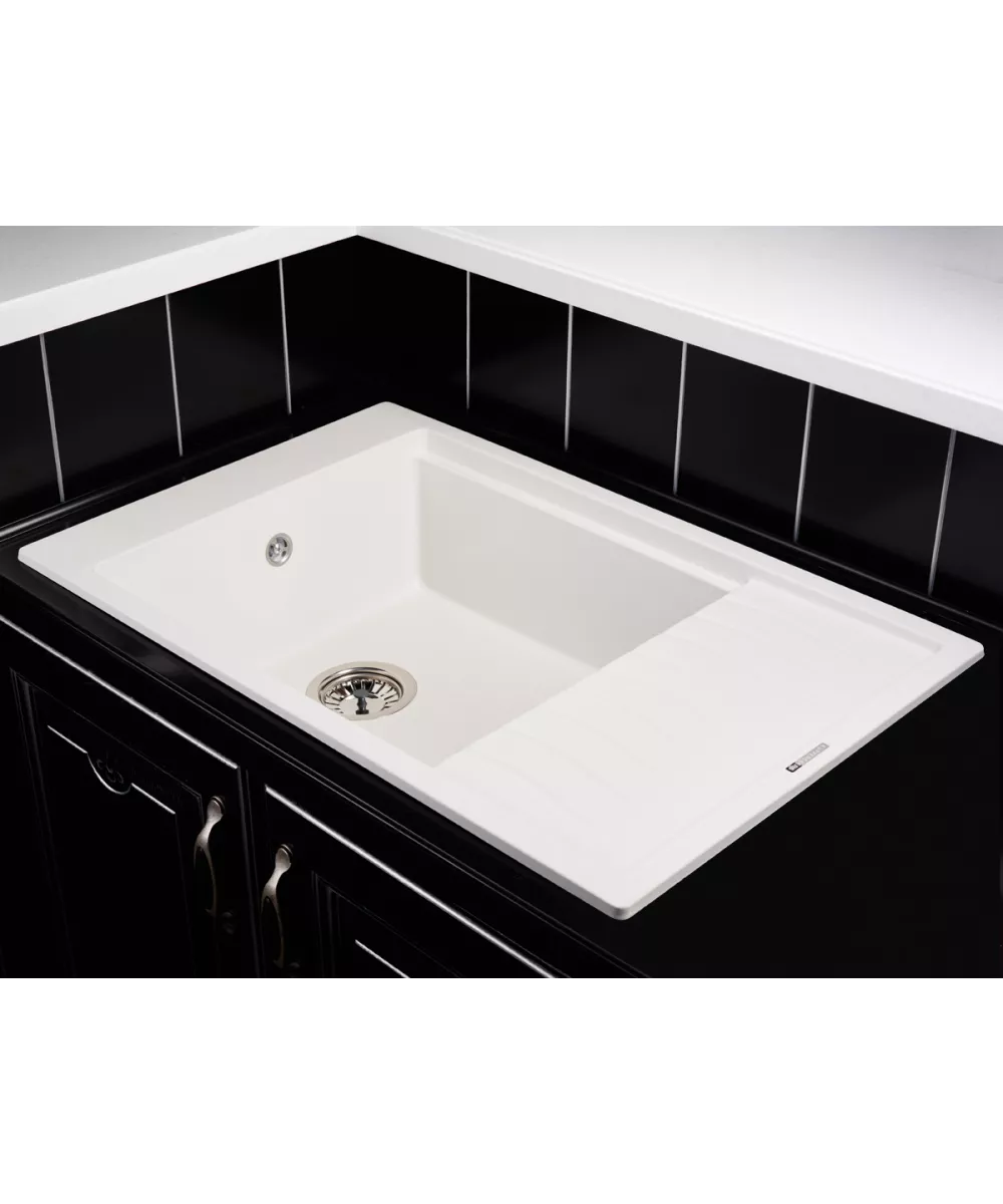 Kitchen sink MILA 1B1D WHITE
